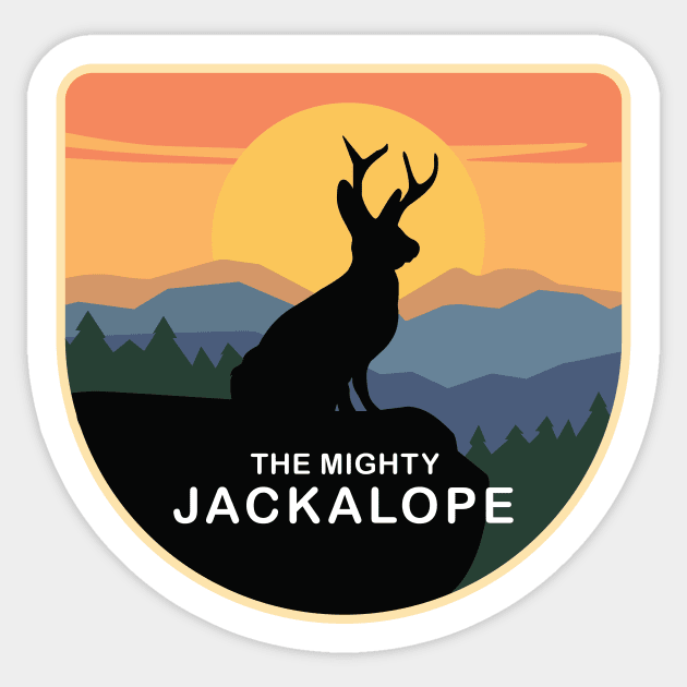 The Mighty Jackalope Sticker by Mark Studio